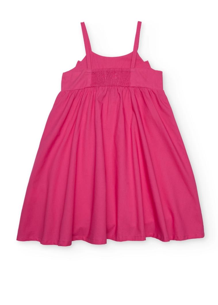 Vestito da bambina tinta unita con un grande fiocco NATH by Tuc Tuc
