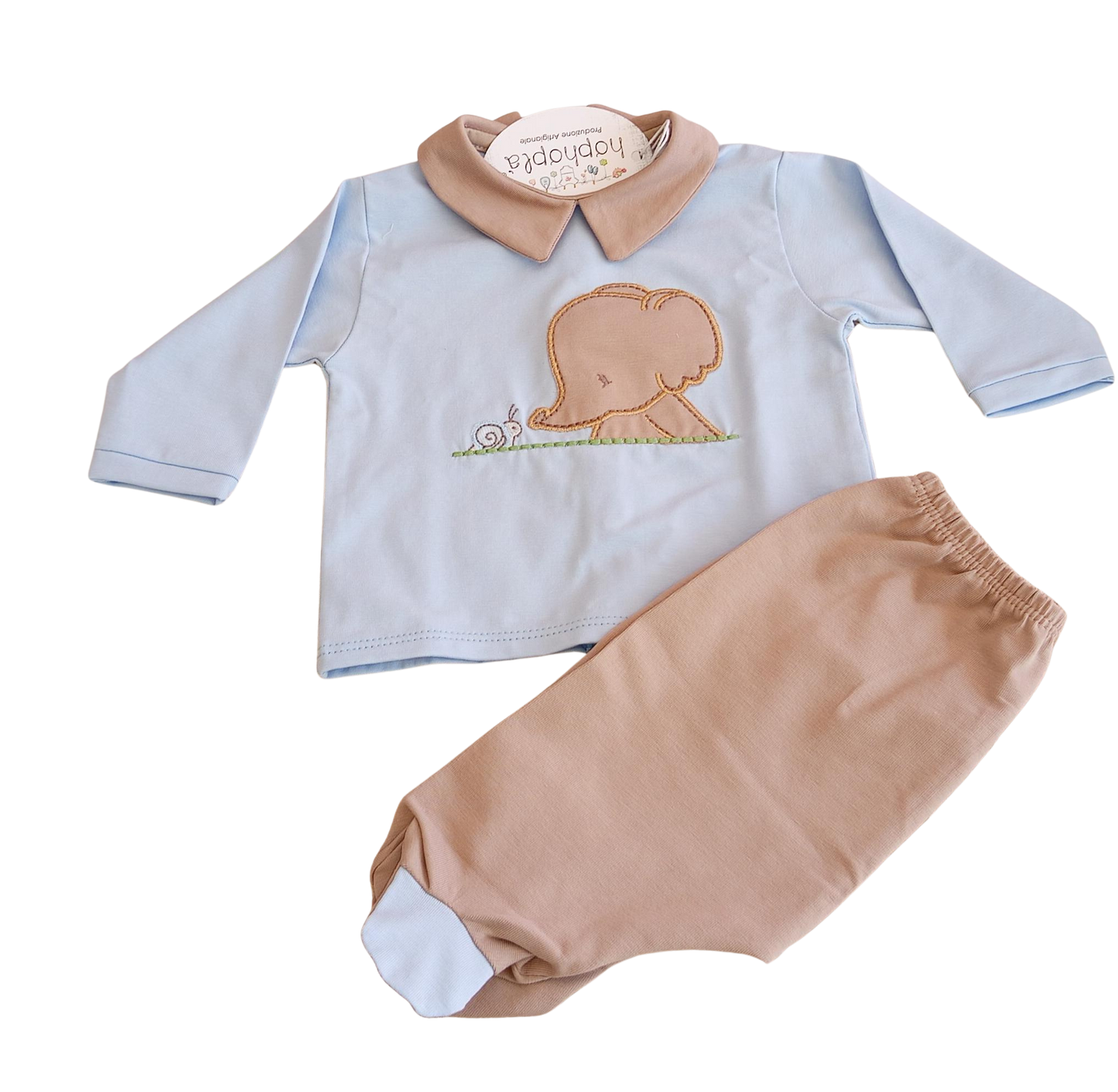 Set maglia e ghettine new born Hophoplà