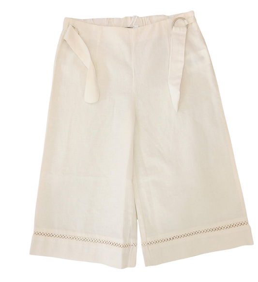 Pantaloni a zampa in lino Canada house