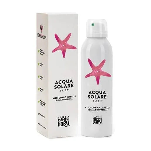 Mamma Baby acqua rinfrescante per il viso, il corpo e i capelli del bambino.