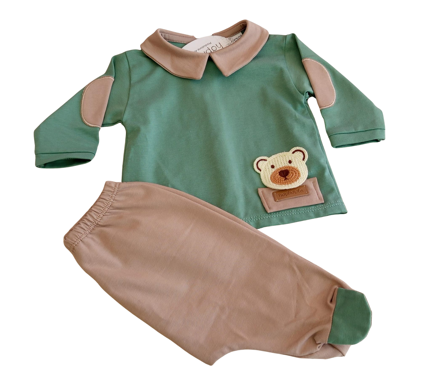 Set maglia e ghettine new born hophoplà