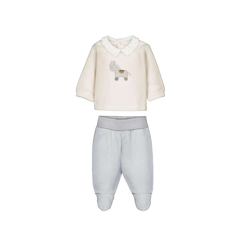 Completino 2 pezzi cavallino color nebbia Mayoral