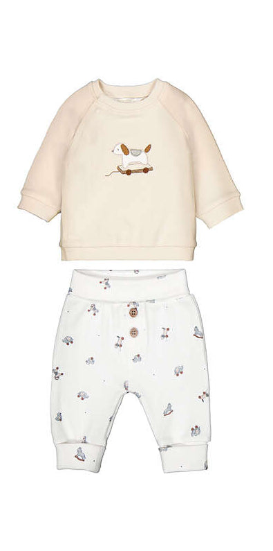 Completino 2 pezzi cagnolino beige Mayoral