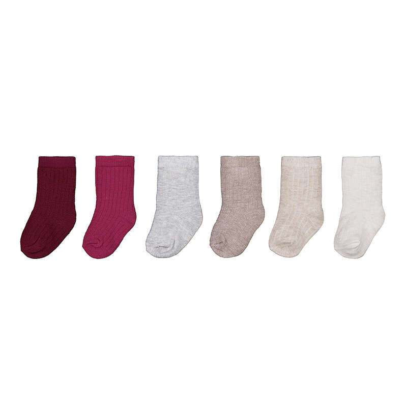Set 6 Calzini Neonata Multicolore