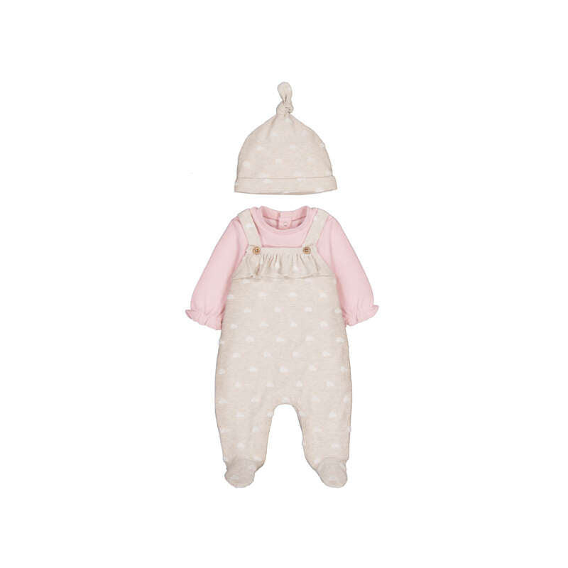Set 3 Pezzi Neonata Mayoral Tutina Pois