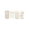Set 4 paia calzini neonato Mayoral tema orsetto in beige e panna con diverse fantasie coordinate
