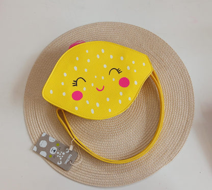 Borsa da bambina in tessuto a forma di limone Tuc Tuc