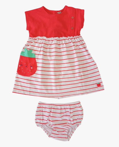 Vestito in maglia per neonato con tasca a forma di fragola Tuc Tuc
