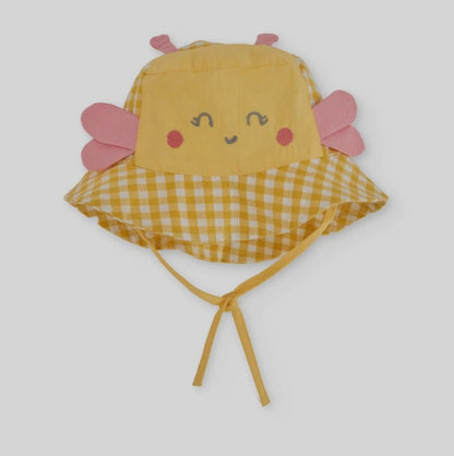 Cappellino per neonato in tessuto piano con motivo vichy Tuc Tuc