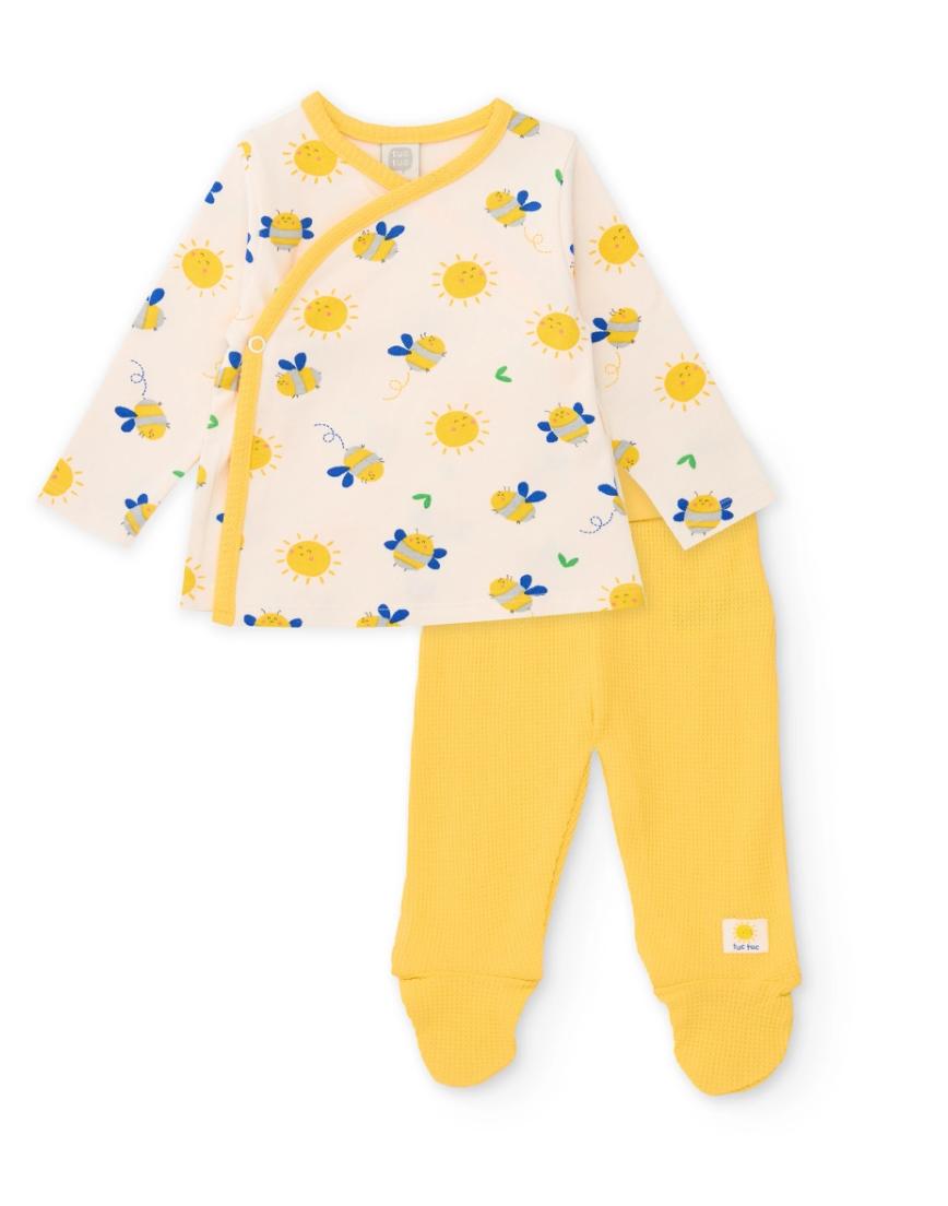 Completo in maglia per neonato con chiusura laterale TucTuc