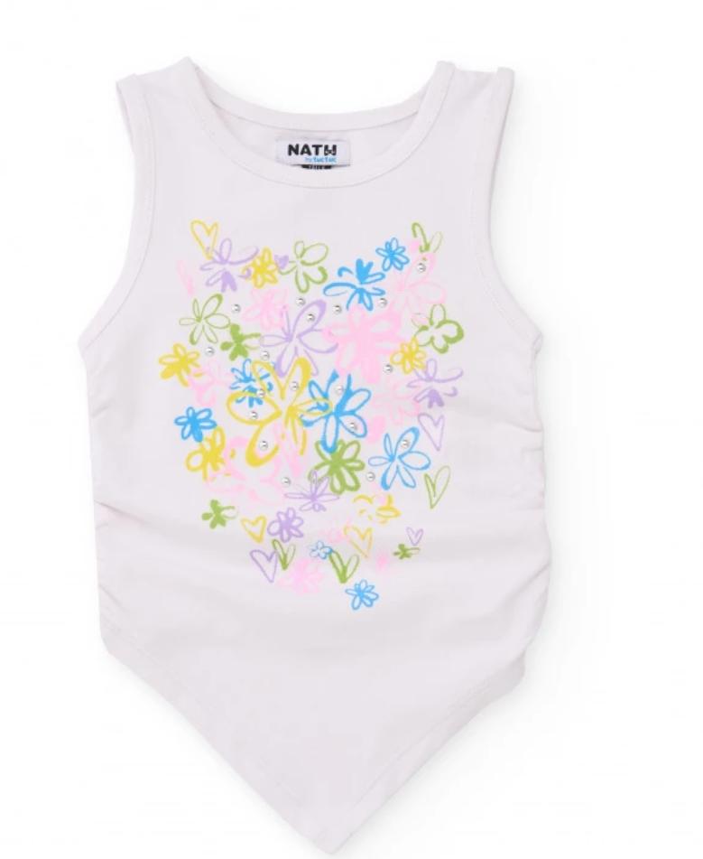 T-shirt da bambina in maglia con fondo a punta NATH by Tuc Tuc