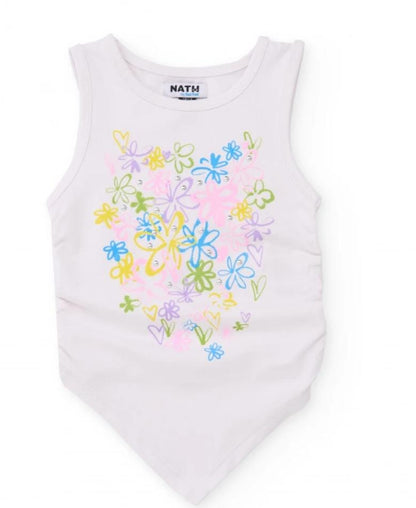 T-shirt da bambina in maglia con fondo a punta NATH by Tuc Tuc