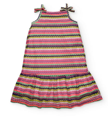 Vestito da bambina in maglia con spalline e fiocchi nath by Tuc Tuc