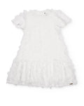 Vestito da bambina tinta unita con decorazioni floreali  NATH by Tuc Tuc