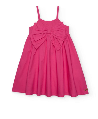 Vestito da bambina tinta unita con un grande fiocco NATH by Tuc Tuc