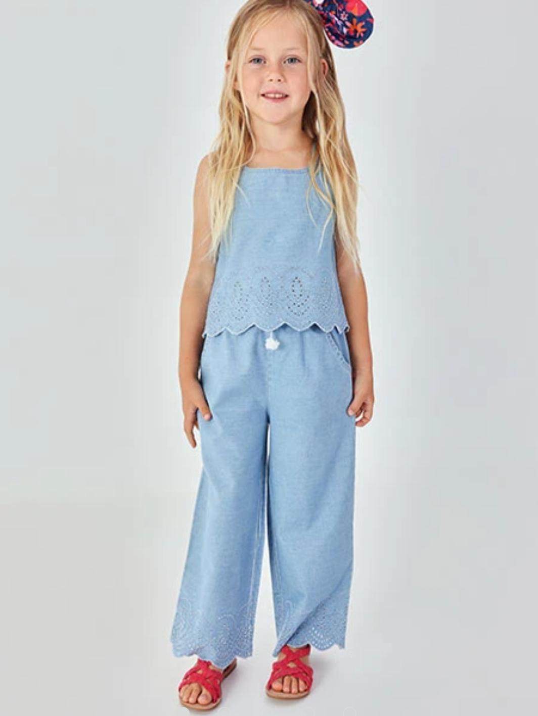 Pantaloni bimba denim bleach Boboli