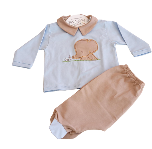 Set maglia e ghettine new born Hophoplà