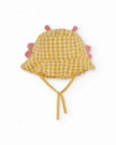 Cappellino per neonato in tessuto piano con motivo vichy Tuc Tuc