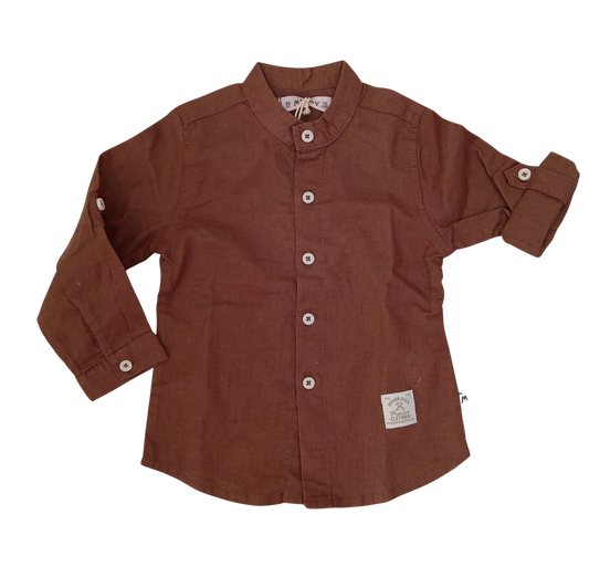 camicia colletto coreano Melby