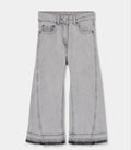 Jeans grigi ragazza a gamba ampia