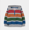 Completo bambino felpa Boboli a righe e pantaloni blu
